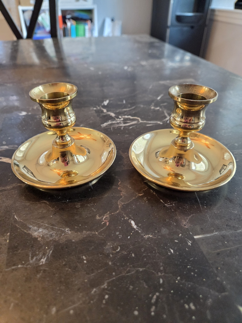 Vintage Pair of Baldwin Brass Candlestick Holders